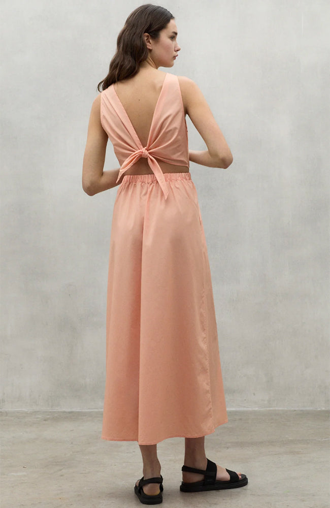 Ecoalf Galena dress soft coral in organic cotton and TENCEL for women | Sophie Stone