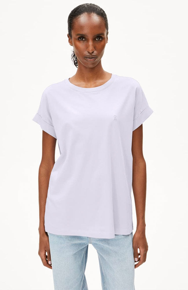 ARMEDANGELS Idaara soft lilac organic cotton ladies | Sophie Stone