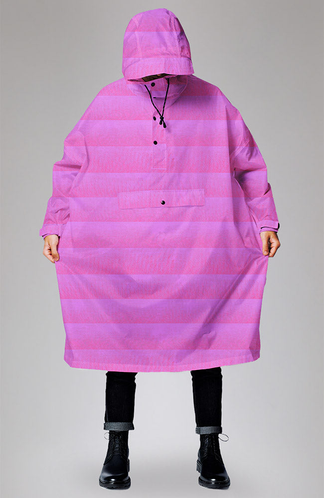 Rainkiss seeing stripes regenponcho van gerecycled PET dames | Sophie Stone