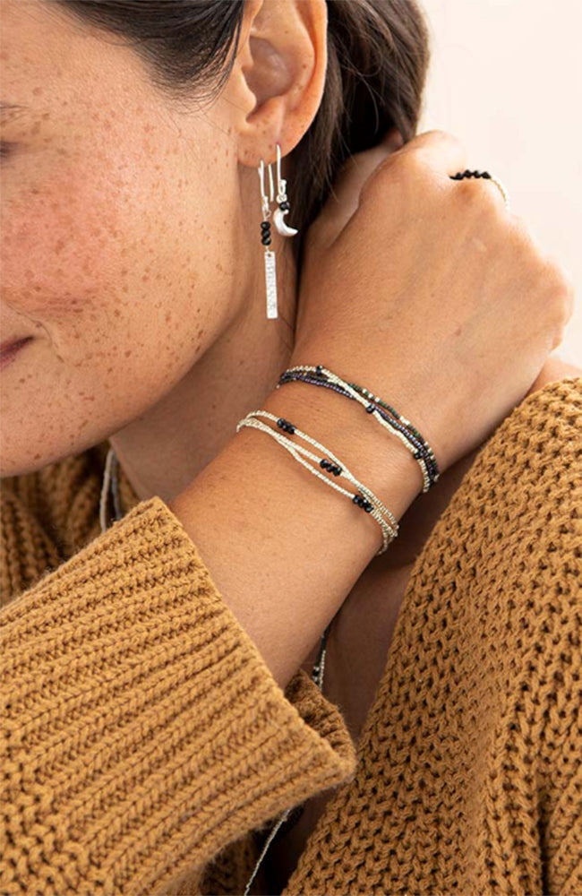 A Beautiful Story Glänzendes Armband Schwarzer Onyx Silber Frau | Sophie Stone