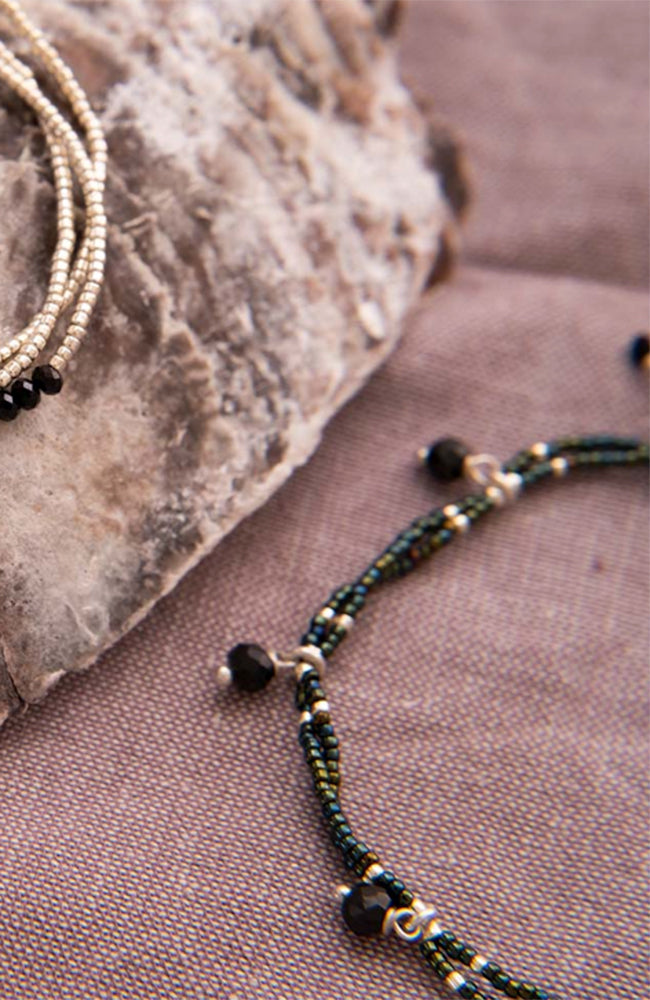 A Beautiful Story Shiny Armband Black Onyx Silber Damen | Sophie Stone