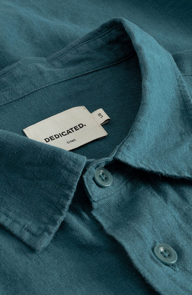 Dedicated Rute linen shirt in green for men | Sophie Stone