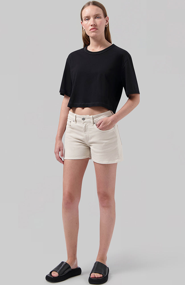 MUD jeans Shorty jeans chalk of cotton blend ladies | Sophie Stone