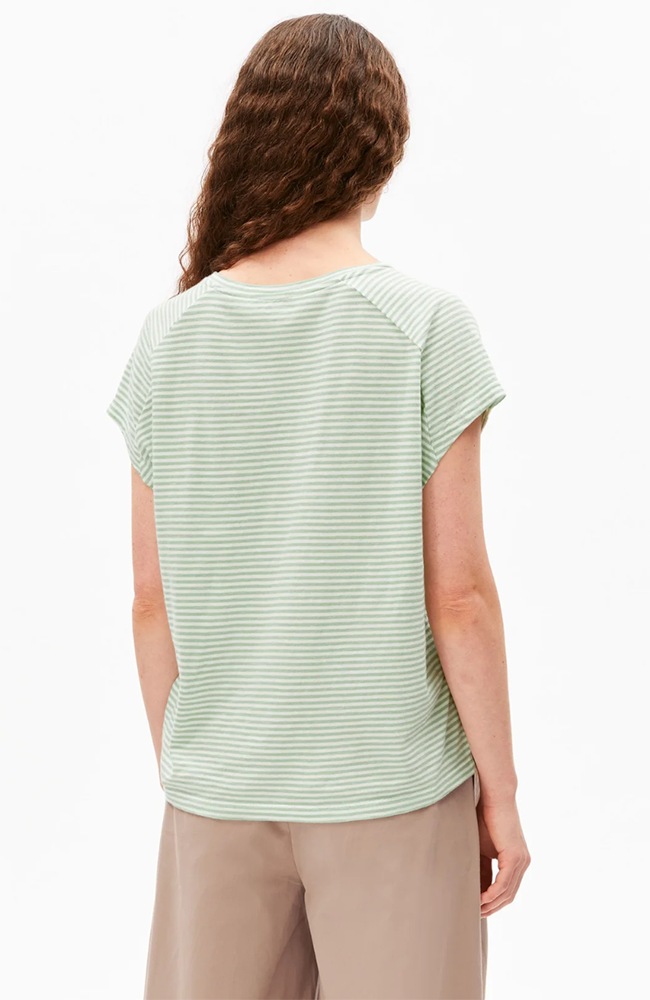 ARMEDANGELS Slub Stripe Grün Schaumstoff aus Bio-Baumwolle Frau | Sophie Stone