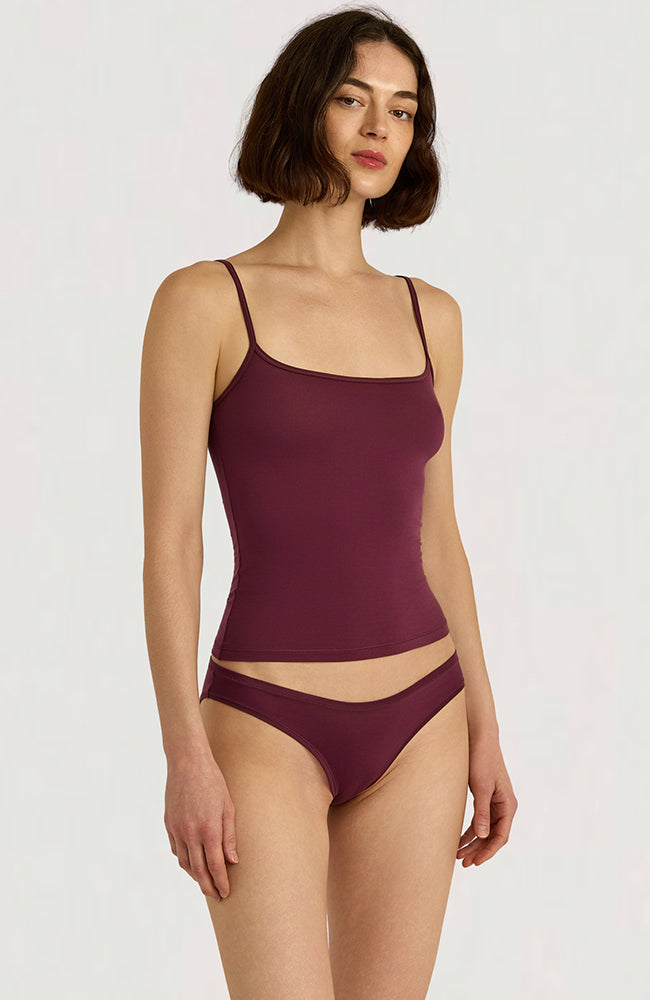 Organic Basics Soft touch cami fig van Lyocell TENCEL voor dames | Sophie Stone