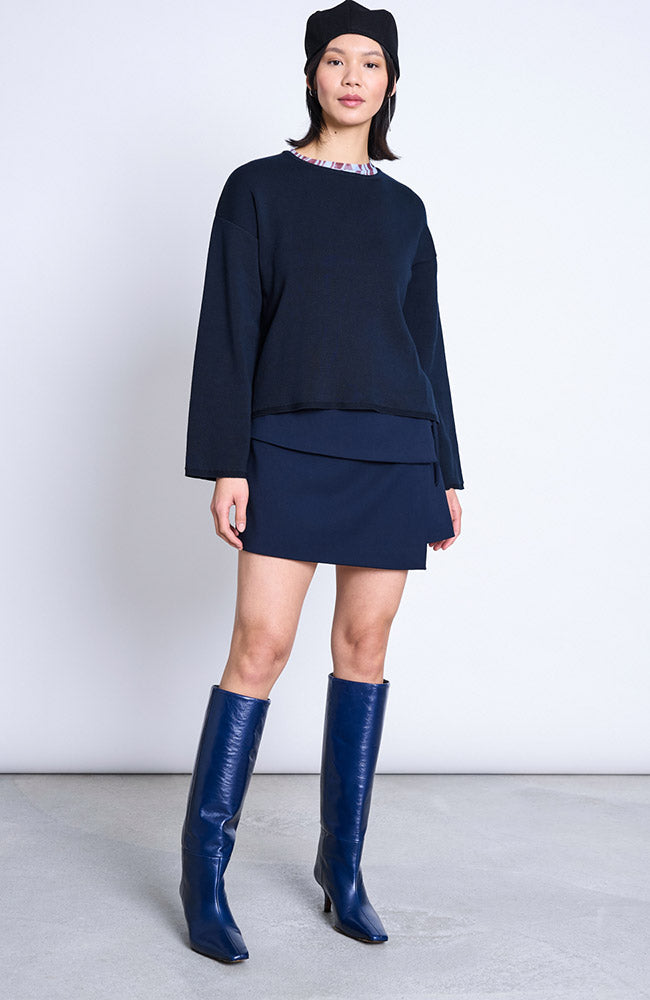 JAN N JUNE trui Williamsburg blauw 100% GOTS bio katoen voor dames | Sophie Stone