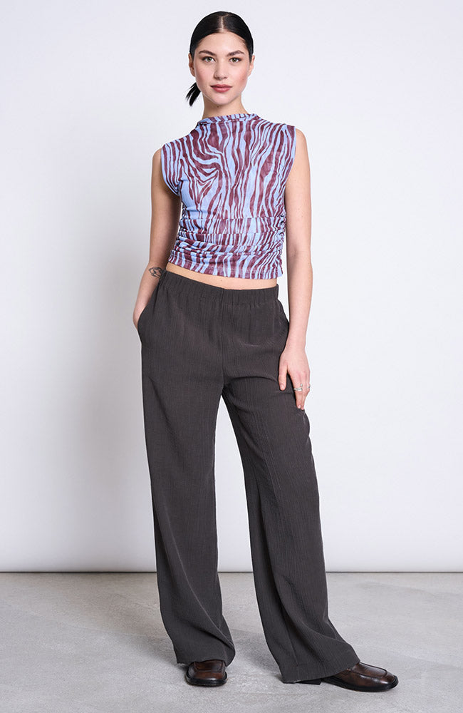 JAN N JUNE Hava crinkle broek grijs Lyocell (TENCEL™) ladies | Sophie Stone