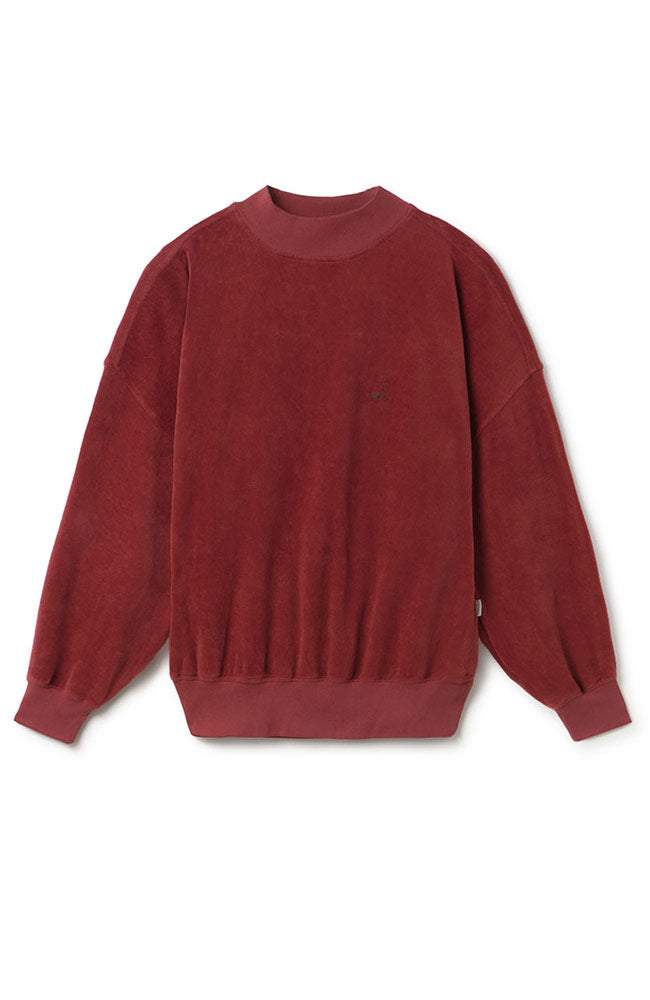TWOTHIRDS Binz velvet sweater wine 100% biologisch katoen vrouw | Sophie Stone