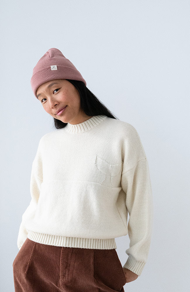 TWOTHIRDS Merino beanie roze 100% merino uniseks | Sophie Stone