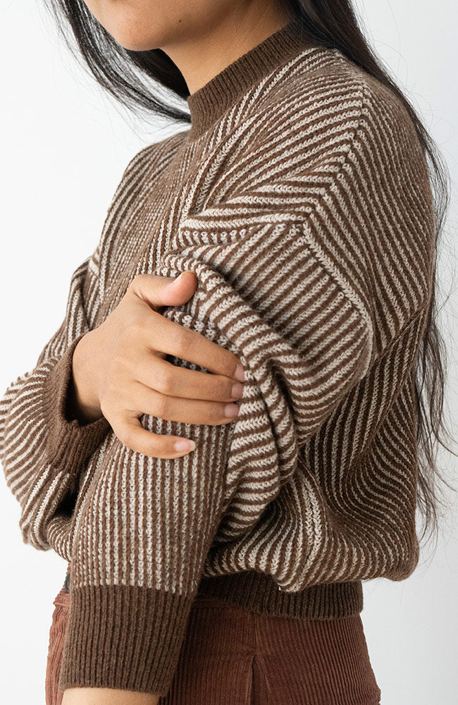 TWOTHIRDS Murvagh trui bruin van o.a. 45% wol dames | Sophie Stone