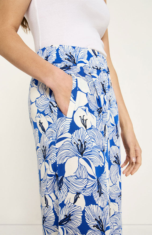 Lanius wide leg broek bloom lapis van TENCEL voor vrouwen | Sophie Stone