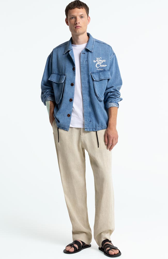 Kings of Indigo Teti-Hose aus ungefärbtem Leinen für Herren | Sophie Stone