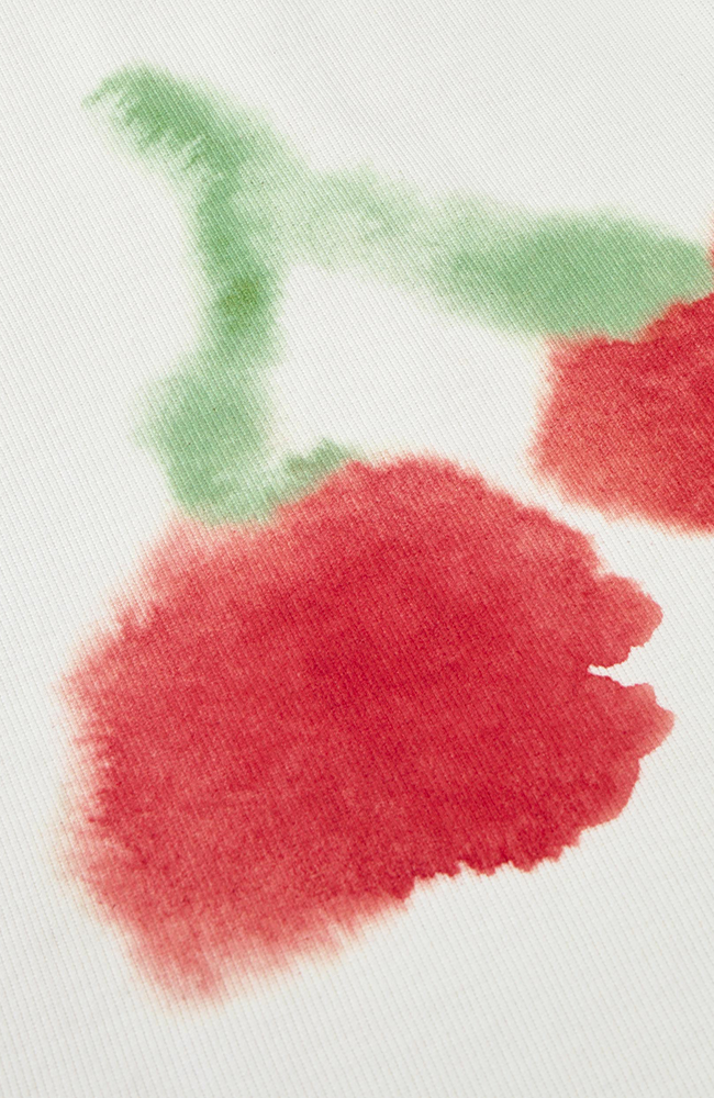 Thinking MU Harriet rib top cherry organic cotton women's | Sophie Stone