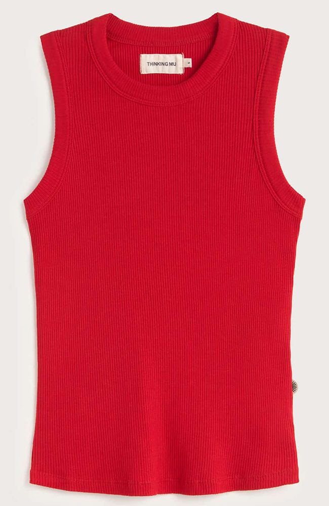 Thinking MU Juliette top red organic cotton for women | Sophie Stone