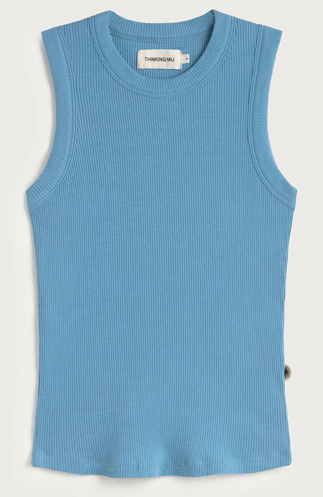 Thinking MU Juliette top blue organic cotton for women | Sophie Stone