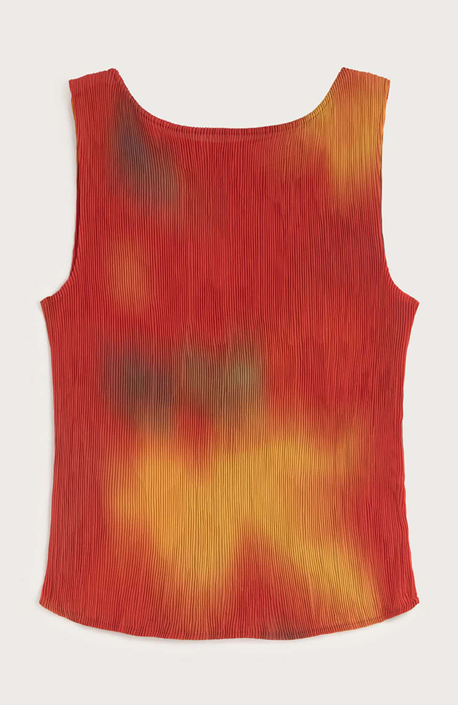Thinking MU Dora top red van gerecycled polyester dames | Sophie Stone