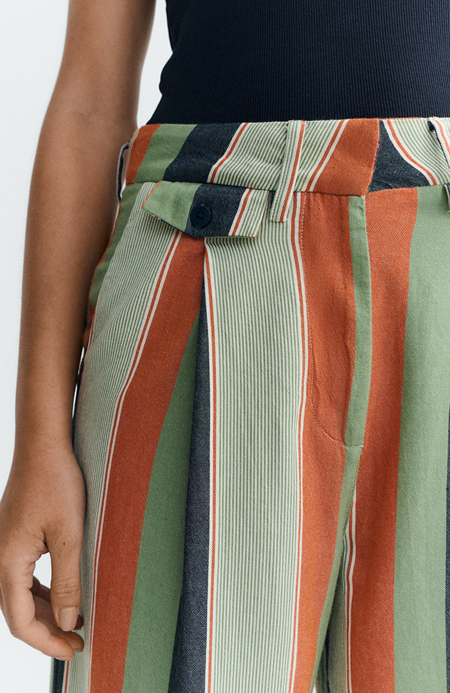 Thinking MU Pat Pants Quick Stripes Organic Cotton Women's | Sophie Stone