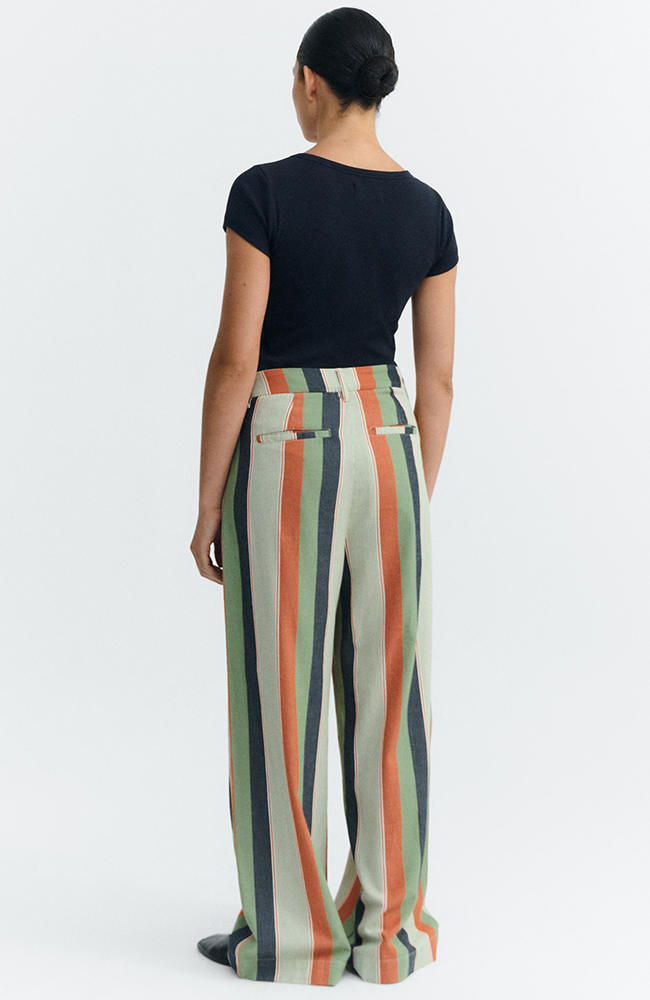 Thinking MU Pat Pants Quick Stripes Organic Cotton for Women | Sophie Stone