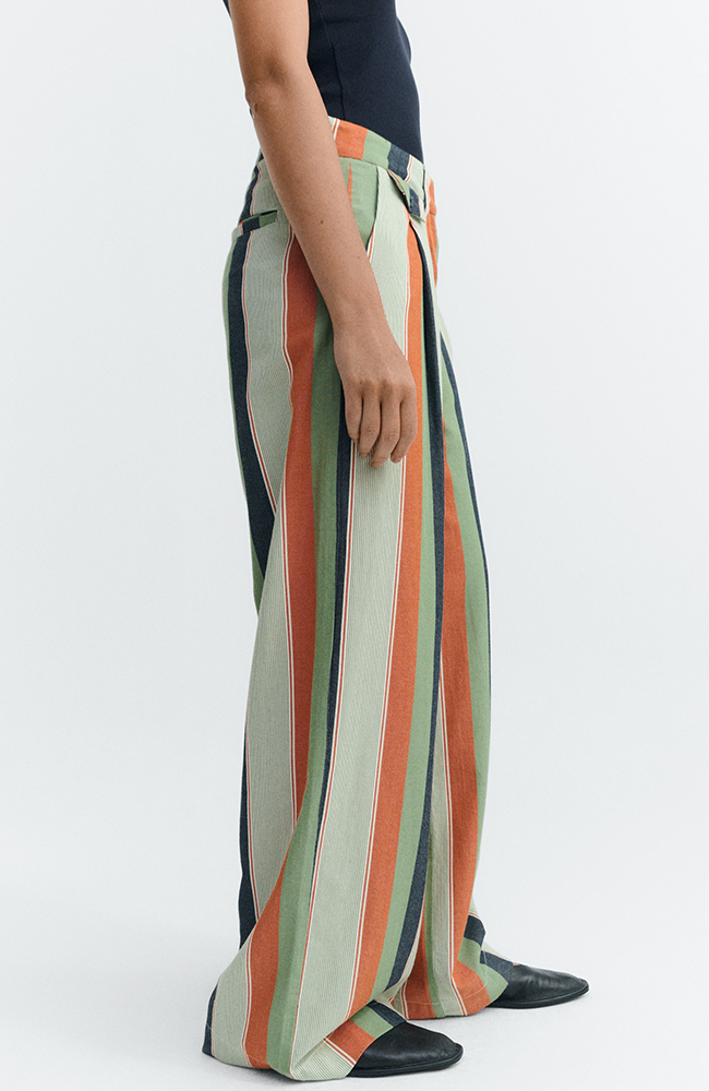 Thinking MU Pat Pants Quick Stripes Organic Cotton for Women | Sophie Stone