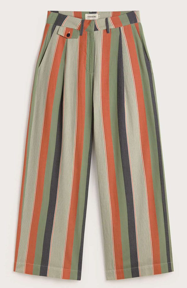 Thinking MU Pat Pants Quick Stripes Organic Cotton Women's | Sophie Stone