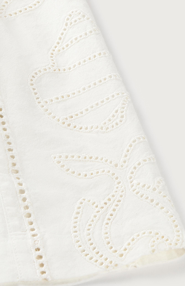 Thinking MU Geranio broderie shorts wit voor dames | Sophie Stone