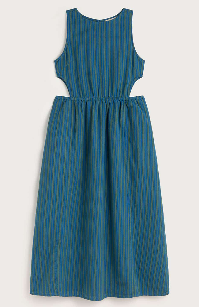 Thinking MU Kin Dress in Blue and Green, Made from Organic Cotton, for Women | Sophie Stone