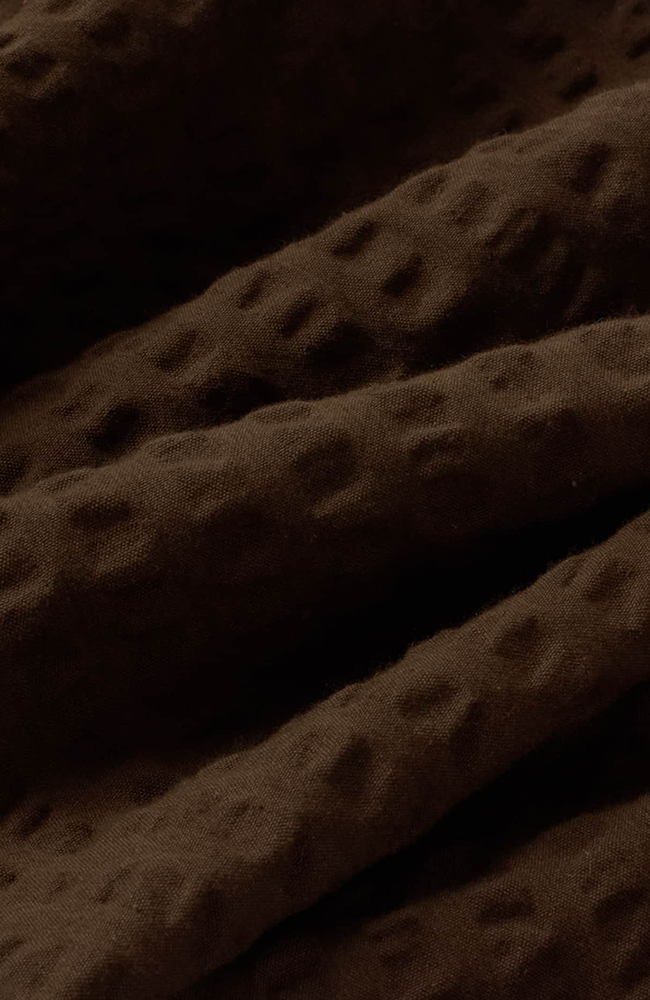 Thinking MU Manolita seersucker pants brown made from organic cotton for women | Sophie Stone