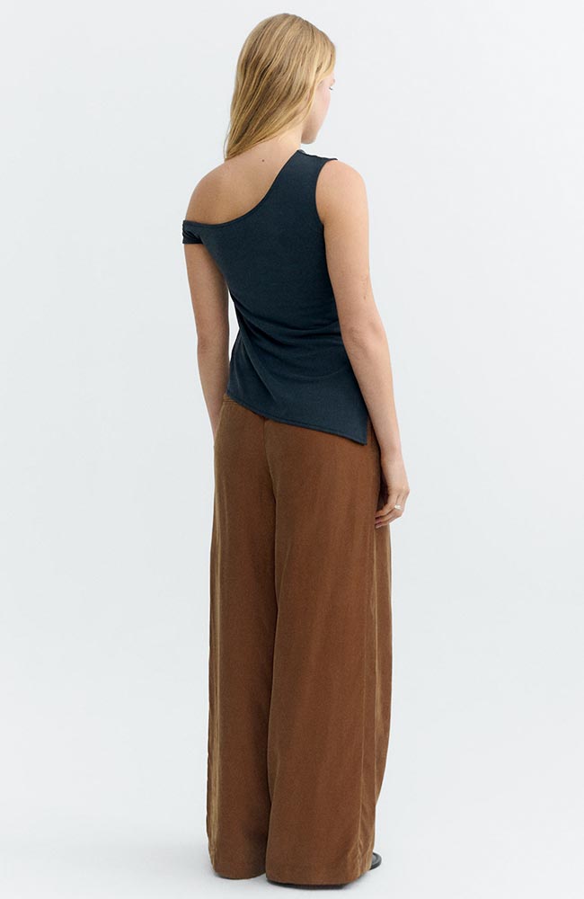 Thinking MU Zohar Top in Organic Cotton, Black, Women's | Sophie Stone