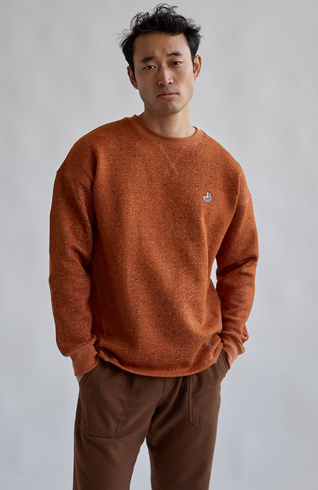 TWOTHIRDS Dundrum sweater umber orange from men's organic cotton | Sophie Stone, among others