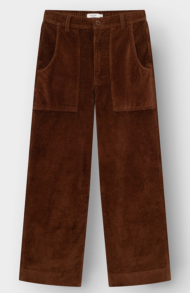 Dedicated Vara broek bruin van 98% GOTS bio katoen dames | Sophie Stone