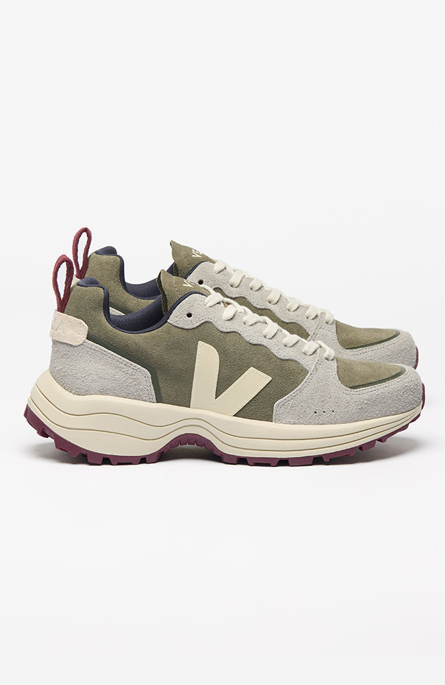 VEJA Venturi Suede Kaki Sable Oxford Grau Trainer aus strapazierfähigem Wildleder für Frauen | Sophie Stone