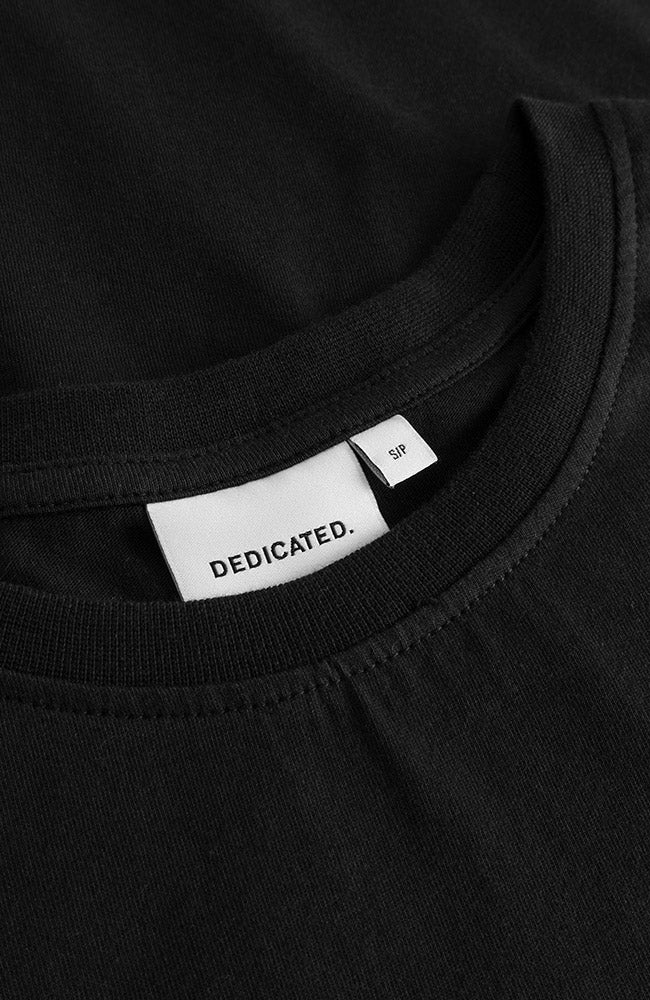 Dedicated Visby croissant t-shirt zwart biologisch katoen dames | Sophie Stone