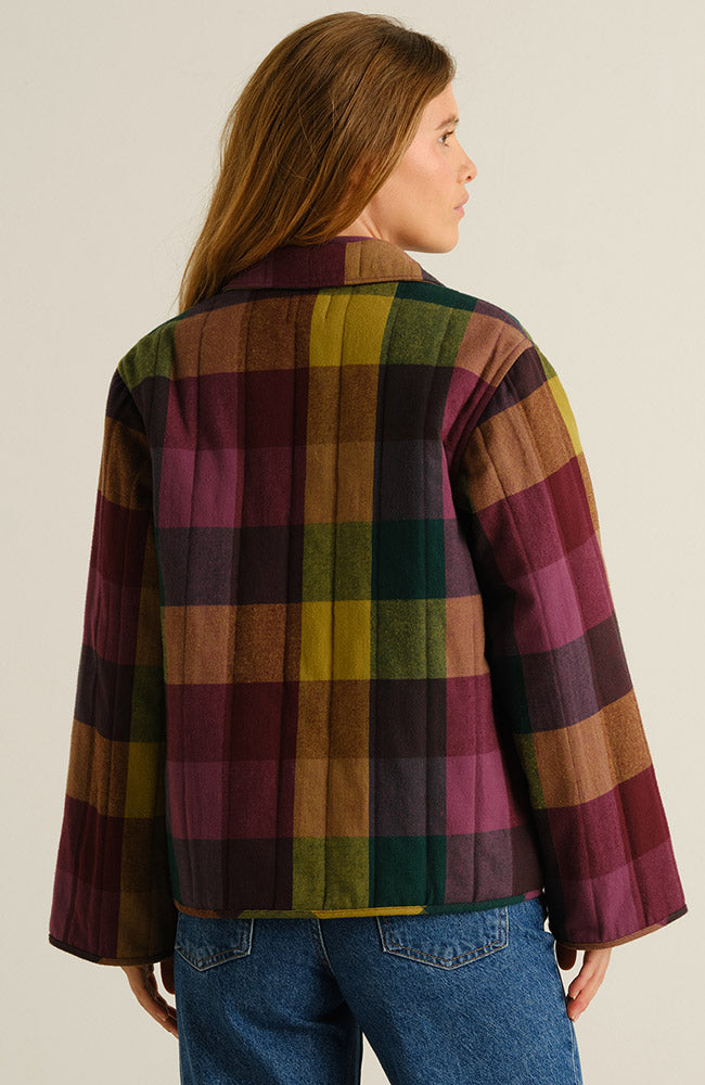 Dedicated Jacket Voxtorp flannel multi van 100% GOTS biologisch katoen vrouw | Sophie Stone