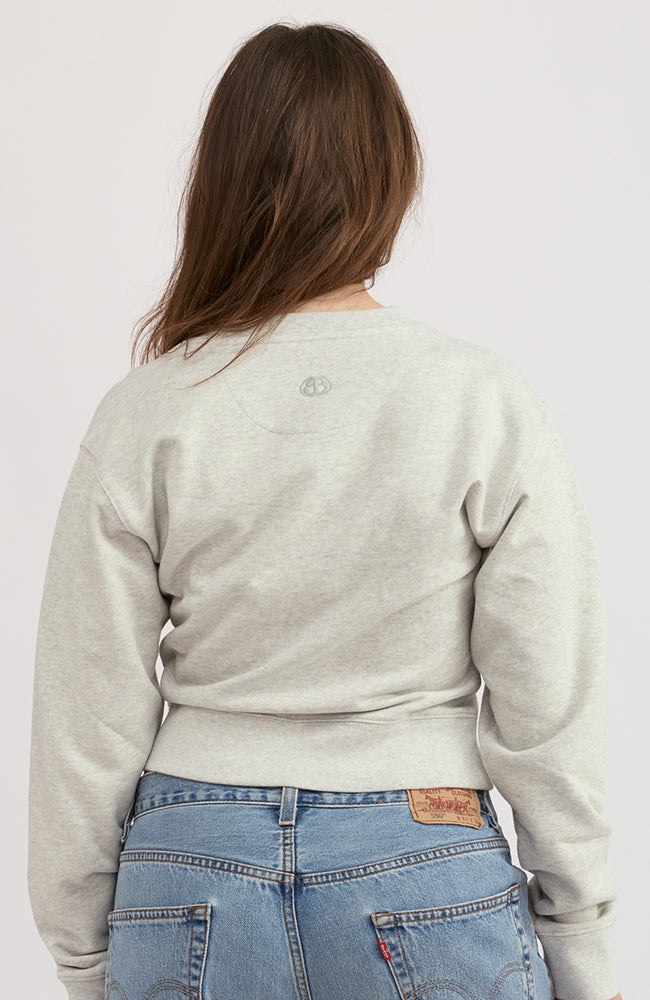 Organic Basics Weekend Boxy sweat trui grey van biologisch katoen voor dames | Sophie Stone