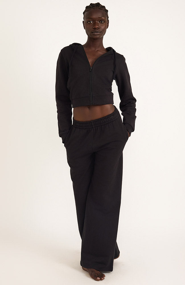 Organic Basics Weekend sweatpants zwart bio katoen voor dames | Sophie Stone