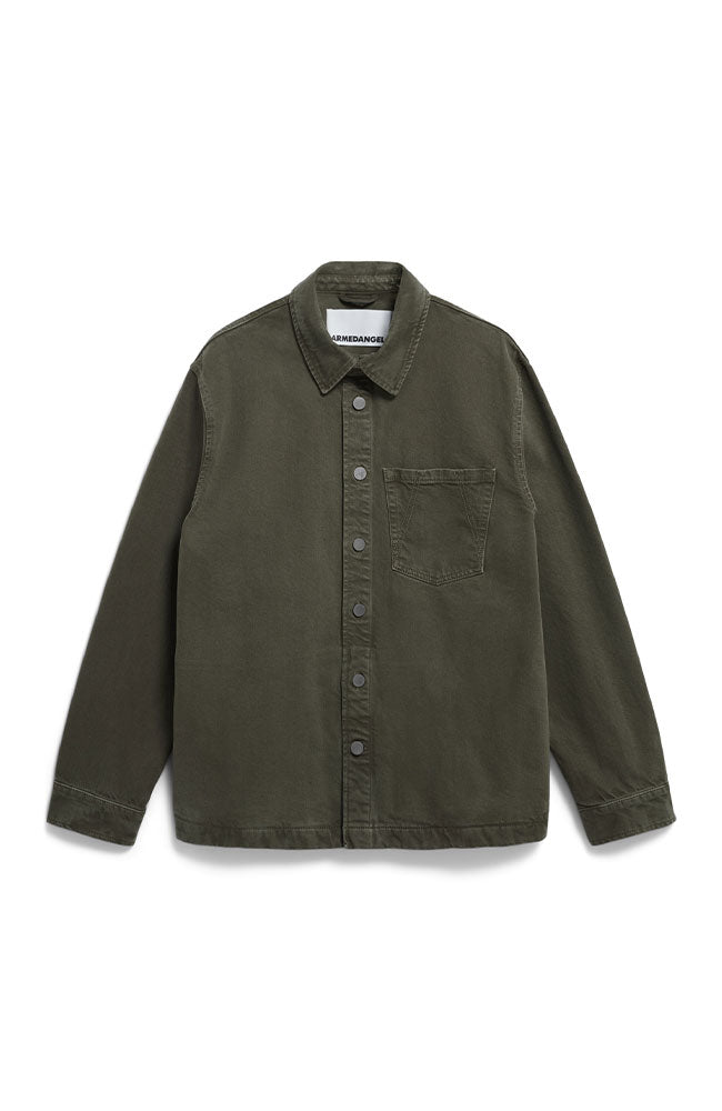 ARMEDANGELS Yunaai overshirt forest pine van GRS katoen mannen | Sophie Stone