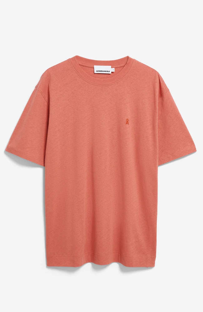 ARMEDANGELS Maarkos T-Shirt Tabasco Rot aus u. a. Leinen Herren | Sophie Stone