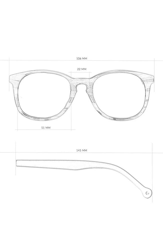 Parafina Sunglasses Arroyo transparent blue from recycled PET unisex | Sophie Stone