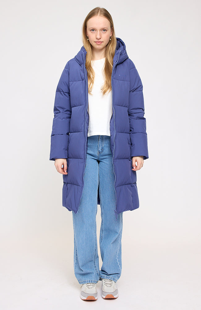 MAZINE Basic Puffer jas violet blue van gerecycled plastic voor dames | Sophie Stone