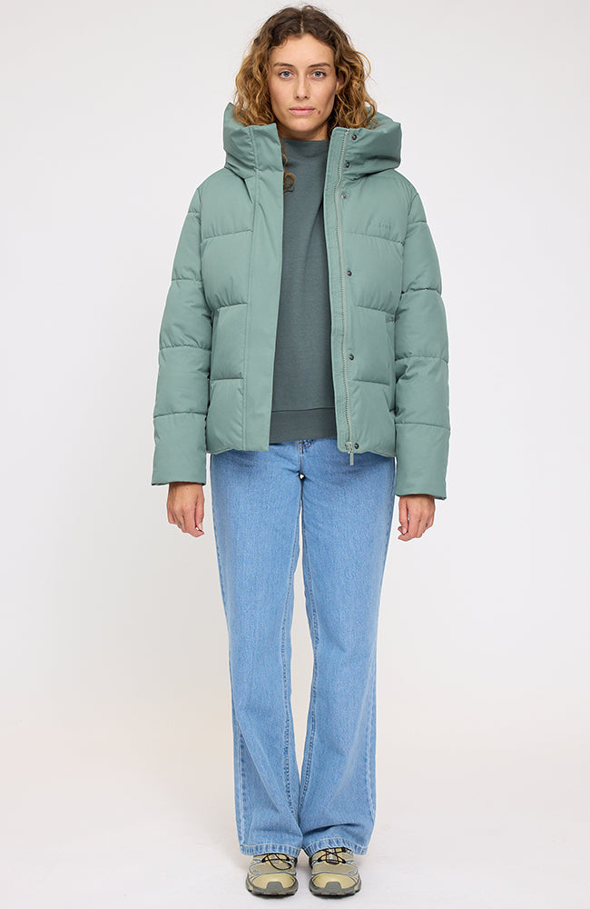 MAZINE Basic Puffer jas jade groen van GRS voor vrouwen | Sophie Stone