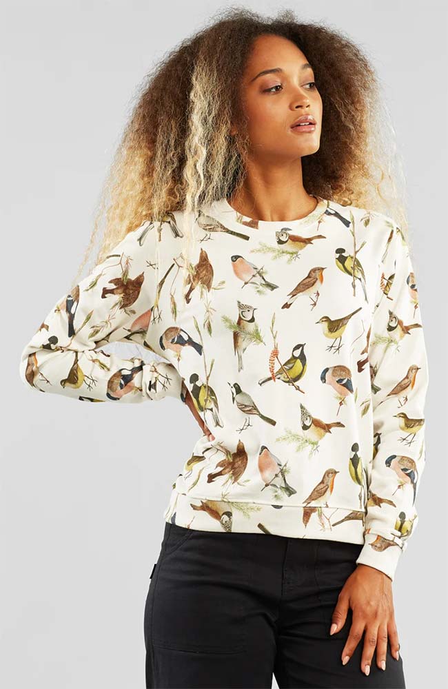 Dedicated Ystad Autumn Birds Sweatshirt aus Bio-Baumwolle für Frauen | Sophie Stone