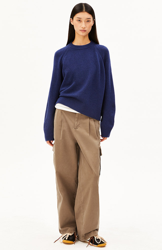 ARMEDANGELS Brushed Cargo Pants, Amberwood, GOTS, 98% Organic Cotton, Women's | Sophie Stone