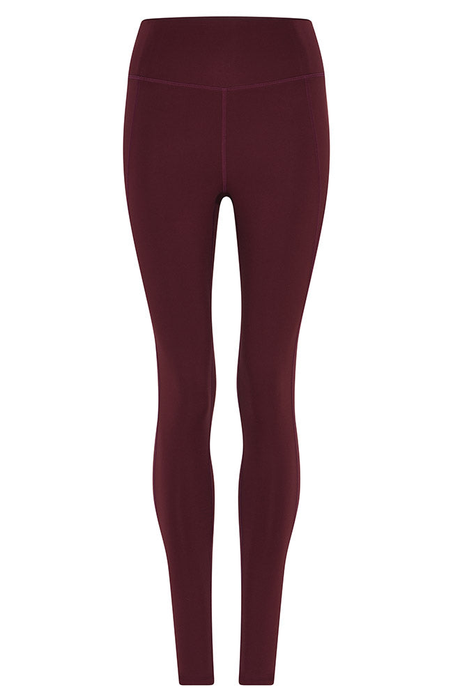 Girlfriend Collective compressive high-rise legging mulberry rood GRS RPET vrouw | Sophie Stone