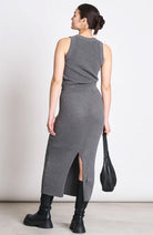 JAN 'N JUNE Ebba skirt turbulence gray organic cotton for women | Sophie Stone