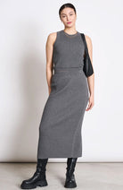 JAN 'N JUNE Ebba skirt turbulence gray organic cotton for women | Sophie Stone