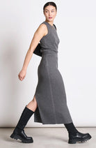 JAN 'N JUNE Ebba skirt turbulence gray in organic cotton for women | Sophie Stone