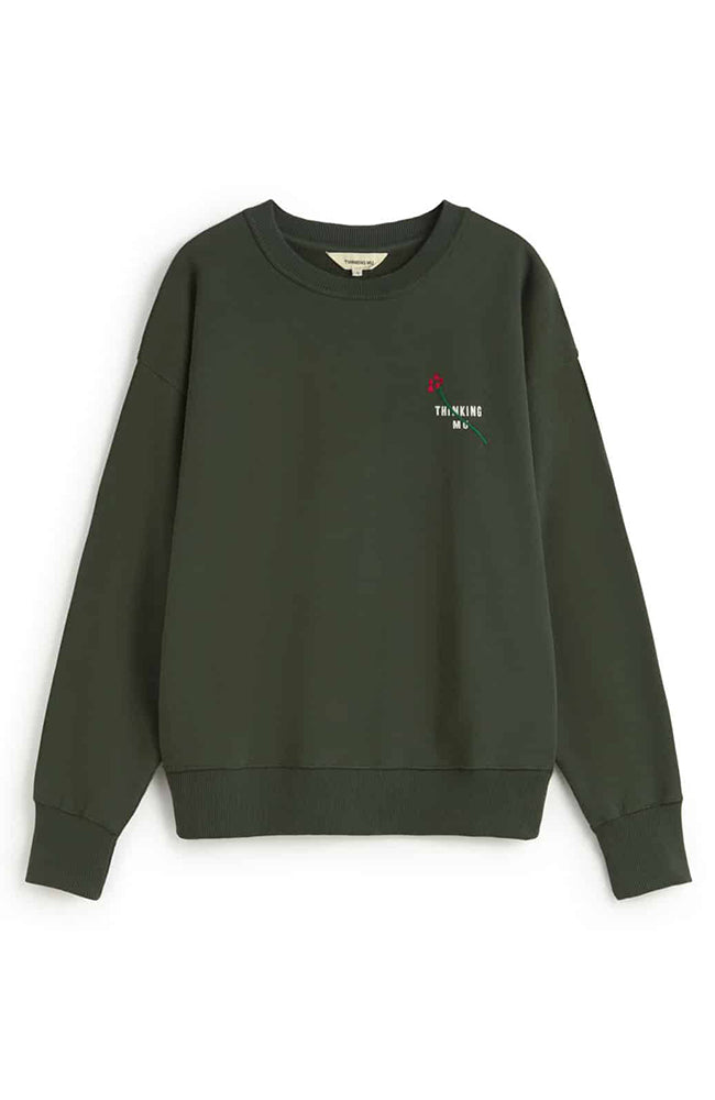 Thinking MU Jodie sweater flower green | Sophie Stone
