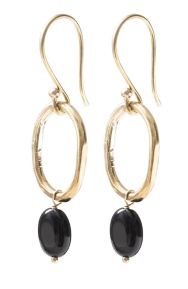 A Beautiful Story Graceful earrings Black Onyx gold | Sophie Stone