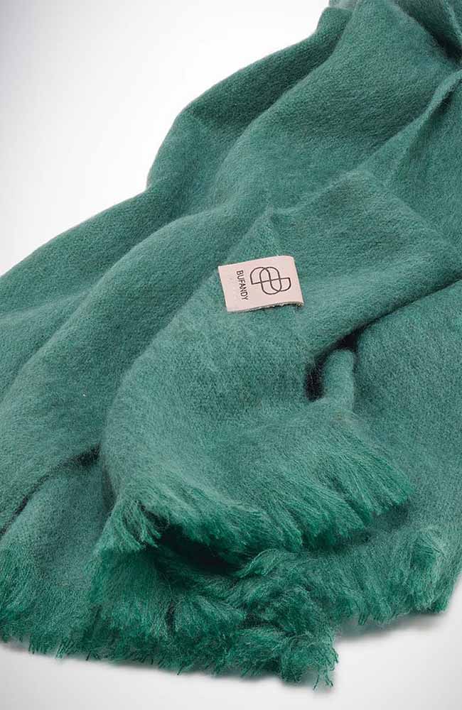 Bufandy Unisex ­Green Jade Brushed Solid | Sophie Stone