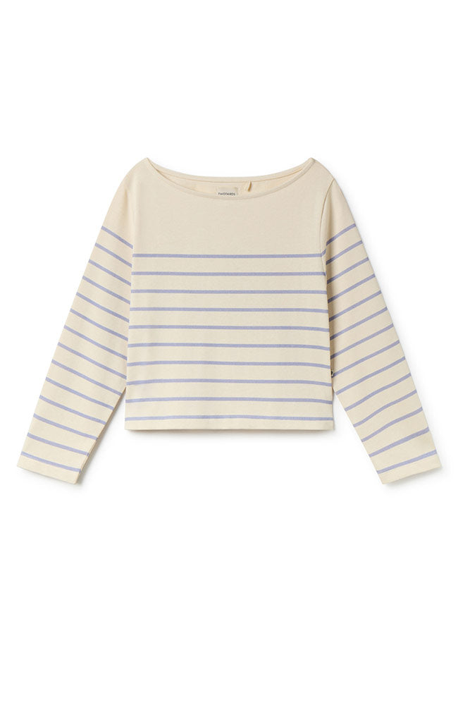 TWOTHIRDS Groto cropped sweater purple in 100% organic cotton for | Sophie Stone